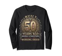 Vintage Proud 50th Birthday Built 50 Years Ago USA Flag Long Sleeve T-Shirt
