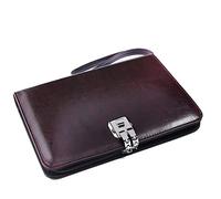 Vintage PU Leather Password Notebook,Retro Secret Diary with Lock,Journal Code Lockable Book,Creative Business School A5 Planner Organizer Office 1Pcs(Deep coffee)