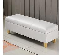 Vintage PU Leather Storage Bench with Solid Wood Legs, Rectangular Entryway Seating, Stylish Bed Bench for Bedroom, Hallway, Living Room - Multi-Functional Design