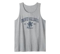 Vintage Puerto Vallarta Mexico Turtle Tropical Beach Retro Tank Top