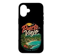 Vintage Puerto Viejo Costa Rica Travel Landmark Gift Case for iPhone 16