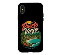 Vintage Puerto Viejo Costa Rica Travel Landmark Gift Case for iPhone X/XS