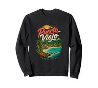 Vintage Puerto Viejo Costa Rica Travel Landmark Gift Sweatshirt