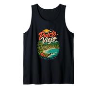 Vintage Puerto Viejo Costa Rica Travel Landmark Gift Tank Top