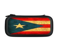 Vintage PuertoPR Flag Portable Carrying Case for Switch Protective Travel Hard Shells Game Card Storage Pouch Bag