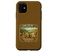 Vintage Puglia Olive Crate Label Mediterranean Sea Souvenir Case for iPhone 11