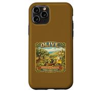Vintage Puglia Olive Crate Label Mediterranean Sea Souvenir Case for iPhone 11 Pro