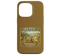Vintage Puglia Olive Crate Label Mediterranean Sea Souvenir Case for iPhone 13 Pro