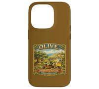 Vintage Puglia Olive Crate Label Mediterranean Sea Souvenir Case for iPhone 14 Pro