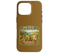 Vintage Puglia Olive Crate Label Mediterranean Sea Souvenir Case for iPhone 16 Pro