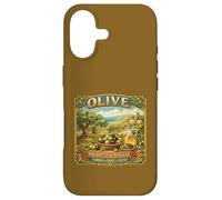 Vintage Puglia Olive Crate Label Mediterranean Sea Souvenir Case for iPhone 17