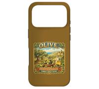 Vintage Puglia Olive Crate Label Mediterranean Sea Souvenir Case for iPhone 17 Pro