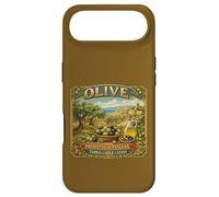 Vintage Puglia Olive Crate Label Mediterranean Sea Souvenir Case for iPhone Air