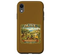 Vintage Puglia Olive Crate Label Mediterranean Sea Souvenir Case for iPhone XR