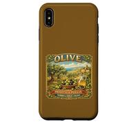 Vintage Puglia Olive Crate Label Mediterranean Sea Souvenir Case for iPhone XS Max