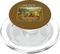 Vintage Puglia Olive Crate Label Mediterranean Sea Souvenir PopSockets PopGrip for MagSafe