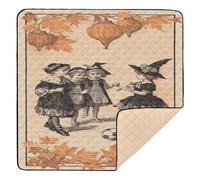 Vintage Pumpkin - Carving Kids Cute Foldable Baby Playmat for Indoor Outdoor Water Resistant Travel Play Mat for Baby Toddler Infant, 50'' x 50''
