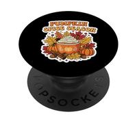 Vintage Pumpkin Spice Season Latte Lover Fall Leaves Womens PopSockets Adhesive PopGrip
