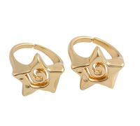 Vintage Punk Irregular Hlow Star Open Rings for Women Gothic Adjustable Couple Rings Wed Jewelry
