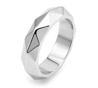 Vintage Punk Titanium Steel Geometric Cut Ring - Unisex Rock Hip hop Industrial Gothic Jewelry Gift