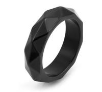 Vintage Punk Titanium Steel Geometric Cut Ring - Unisex Rock Hip hop Industrial Gothic Jewelry Gift