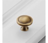 Vintage Pure Copper Solid Furniture Cabinet Door Single Hole Handle Brass Antique Chinese Style Wardrobe Drawer Handle Vintage Brass