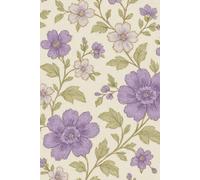 Vintage Purple Floral Pattern -Toile de Jouy Inspired Botanical Print: 6"x9" Hardcover Lined Journal - 100 Pages for Creative Ideas, Goals, and Daily Writing