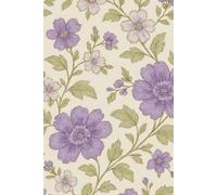 Vintage Purple Floral Pattern -Toile de Jouy Inspired Botanical Print: 6"x9" Paperback Lined Journal - 100 Pages for Creative Ideas, Goals, and Daily Writing