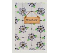 Vintage Purple Flower Grid Notebook: Cute Hand-Drawn Floral Journal, 6x9 Inches Lined Notebook with 120 Pages for Writing, Note-Taking, and Journaling