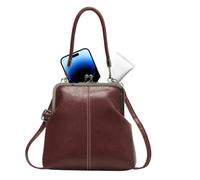 Vintage Purses, Adjustable British Style Retro Pu Leather Holder, Women's Vintage Waterproof Paper Handbag, Kiss Lock Purses And Handbags, For Phone Girls Women Commuting Work Travel Outdoor