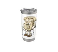 Vintage Push Button Telephone Elder Character Retro Calling Stainless Steel Insulated Tumbler
