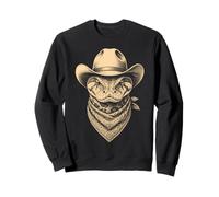 Vintage Python Snake Cowboy Hat Bandana Retro Western Sweatshirt