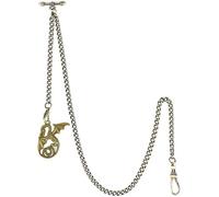 Vintage Quartz Pocket Watch Pocket Watch Albert Chain Pocket Watch and Chain, T-bar Chain with Compass Pendant, Curb Link Chain 2 Hook Antique Fob T Bar for Menu2026 (Color : 6.6 Bronze)