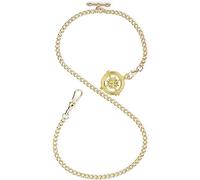 Vintage Quartz Pocket Watch Pocket Watch Albert Chain Pocket Watch and Chain, T-bar Chain with Compass Pendant, Curb Link Chain 2 Hook Antique Fob T Bar for Menu2026 (Color : 3.gold)