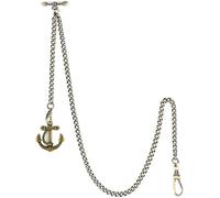 Vintage Quartz Pocket Watch Pocket Watch Albert Chain Pocket Watch and Chain, T-bar Chain with Compass Pendant, Curb Link Chain 2 Hook Antique Fob T Bar for Menu2026 (Color : 6.4 Bronze)