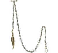 Vintage Quartz Pocket Watch Pocket Watch Albert Chain Pocket Watch and Chain, T-bar Chain with Compass Pendant, Curb Link Chain 2 Hook Antique Fob T Bar for Menu2026 (Color : 6.3 Bronze)