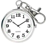 Vintage Quartz Pocket Watch Pocket Watch Minimalist Ultra Thin Open Face with Key Buckle Unisex Portable Unisex Pocket Watch (Color : B Black White)