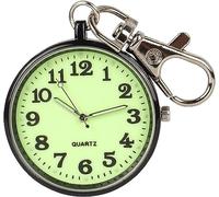 Vintage Quartz Pocket Watch Pocket Watch Minimalist Ultra Thin Open Face with Key Buckle Unisex Portable Unisex Pocket Watch (Color : F Black)
