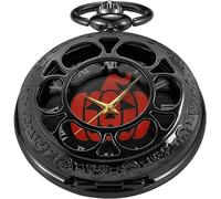 Vintage Quartz Pocket Watch with Fob Necklace, Skull Pocket Watch for Men, Arabic Numeral for Halloween (Color : Cf2004 uk)