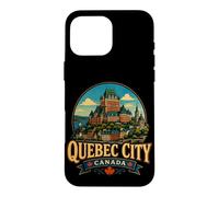 Vintage Quebec City Canada Travel Souvenir Landmark Gift Case for iPhone 16 Pro Max
