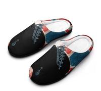 Vintage Queen Flag of The United Kingdom Men's Slippers Comfortable And Non-slip Cotton Slipper Shoe for House