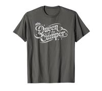 Vintage Queen of Camper Sassy RV Camping Besties Campfire T-Shirt