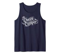 Vintage Queen of Camper Sassy RV Camping Besties Campfire Tank Top