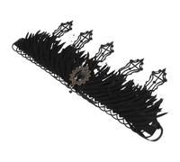 Vintage Queen Wedding Tiara Headband Black Fabric for Women Girls