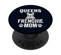 Vintage Queens Frenchie Mom French Bulldog Mama Dog Lover PopSockets Adhesive PopGrip