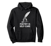 Vintage Quill Poetry is Self-Care Aesthetic Pullover Hoodie