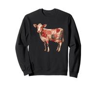 Vintage Quilt Cow Patchwork Country Farm Rustic Sweatshirt