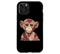 Vintage Quilted Monkey With Red Heart Love Case for iPhone 11 Pro