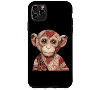 Vintage Quilted Monkey With Red Heart Love Case for iPhone 11 Pro Max
