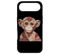 Vintage Quilted Monkey With Red Heart Love Case for iPhone Air